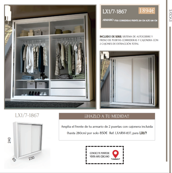 DORMITORIO DE MATRIMONIO EVOLVE 1. - Imagen 8