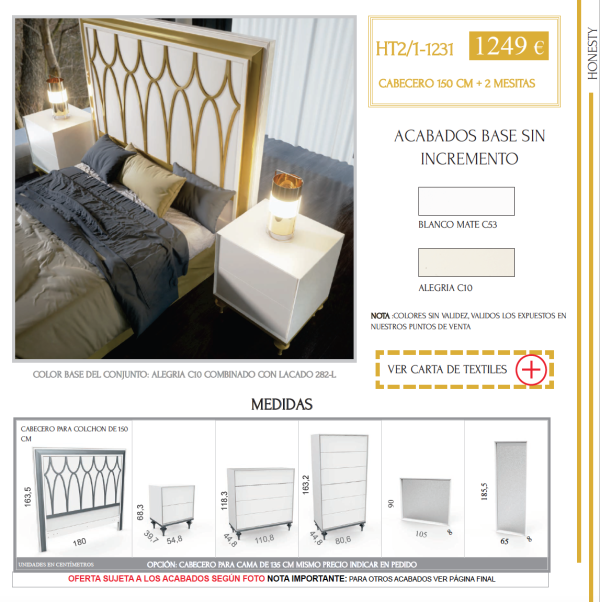 DORMITORIO DE MATRIMONIO HONESTY 2. - Imagen 6