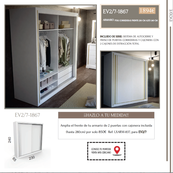DORMITORIO DE MATRIMONIO EVOLVE 2. - Imagen 3
