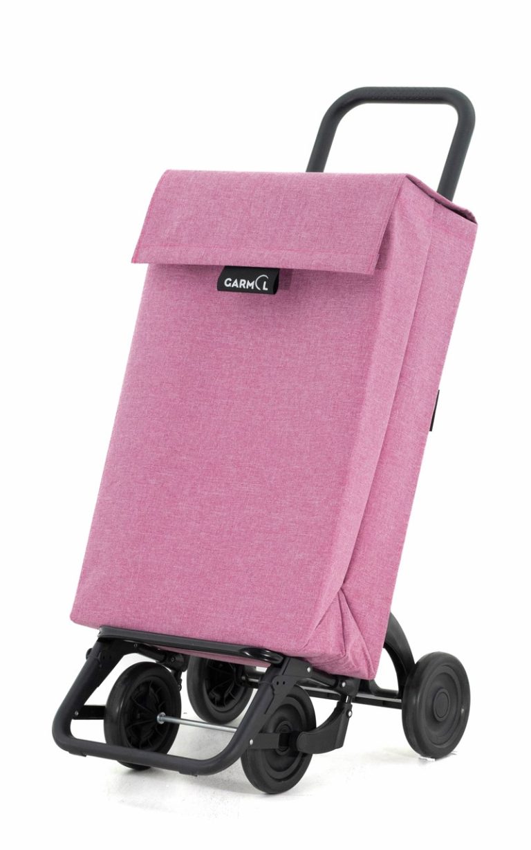 Carro de compra GARMOL de 4 ruedas color fucsia. Modelo JASP.