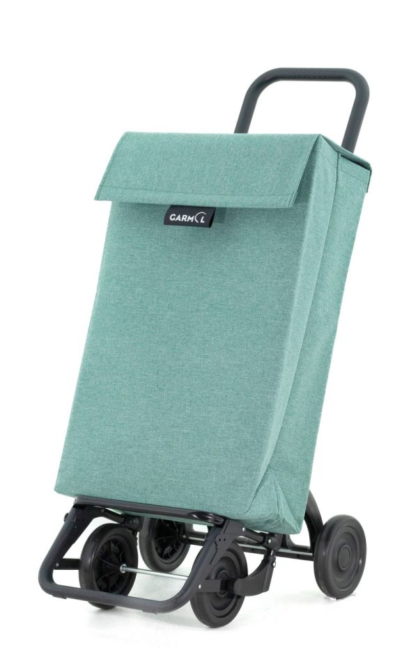 Carro de compra GARMOL de 4 ruedas color verde. Modelo JASP.