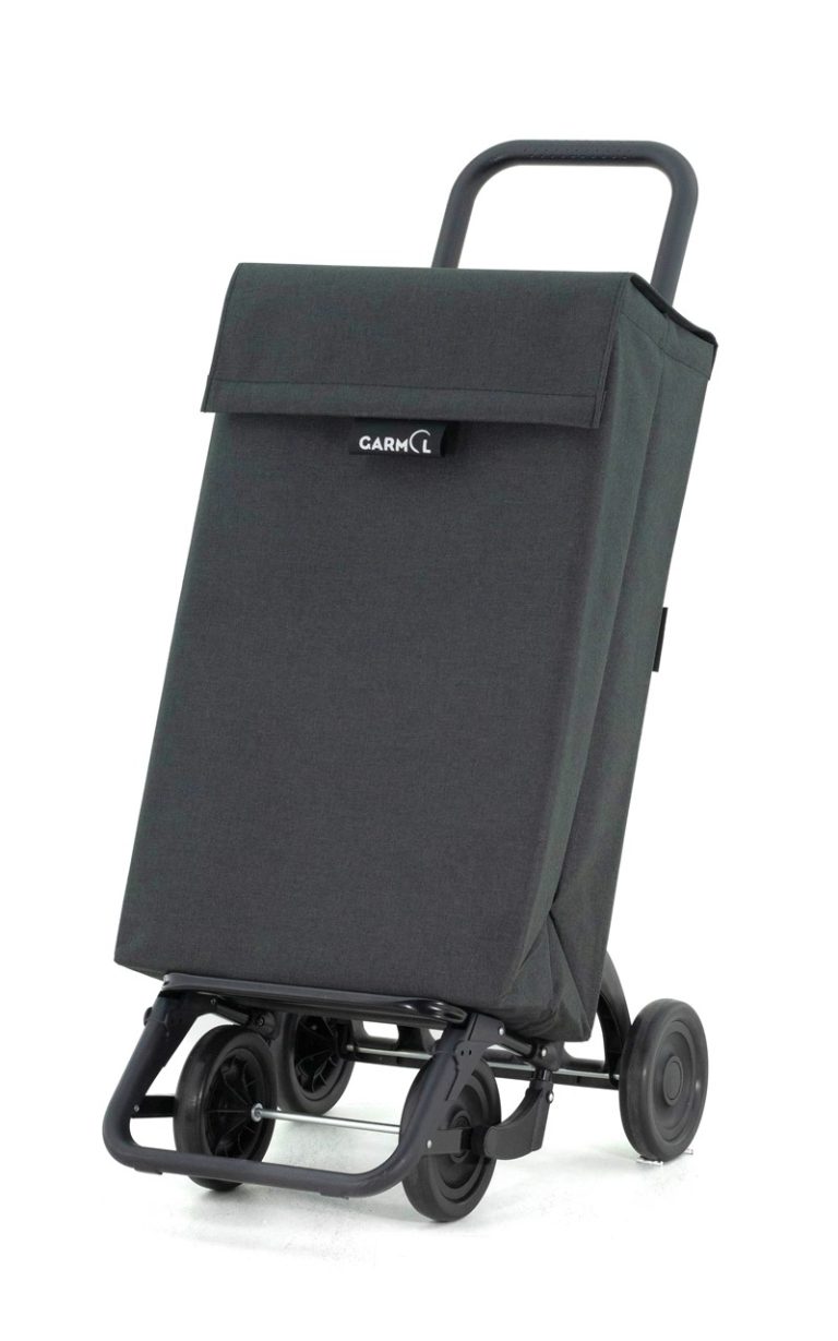 Carro de compra GARMOL de 4 ruedas color negro. Modelo JASP.