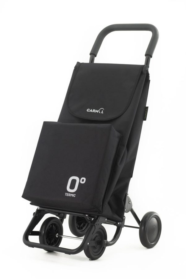 Carro de compra GARMOL de 4 ruedas color negro. Modelo STRONG TRAVEL TERMIC.
