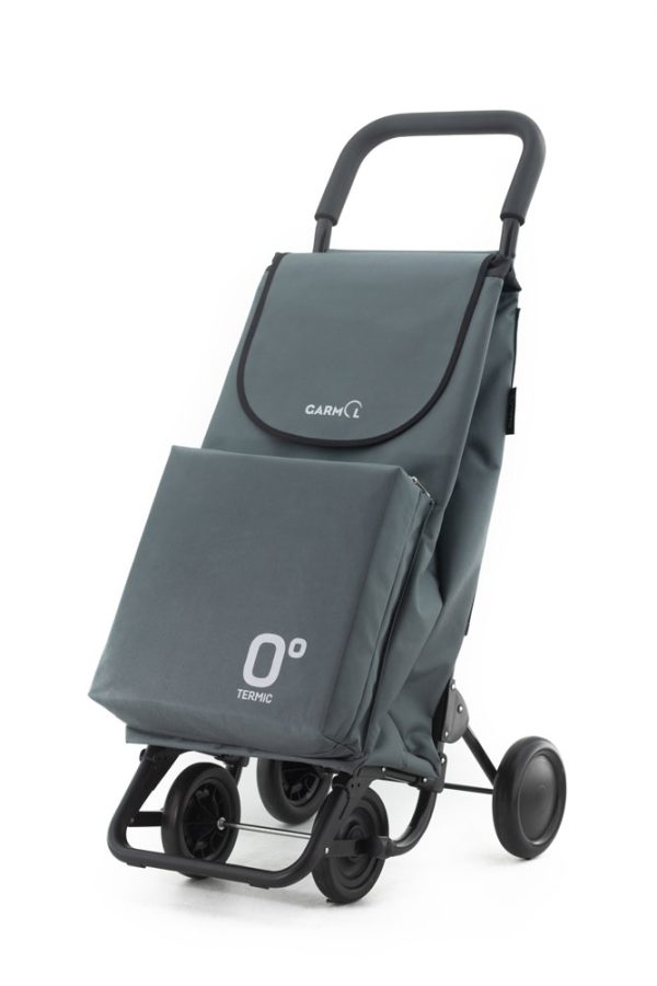 Carro de compra GARMOL de 4 ruedas color gris. Modelo STRONG TRAVEL TERMIC.