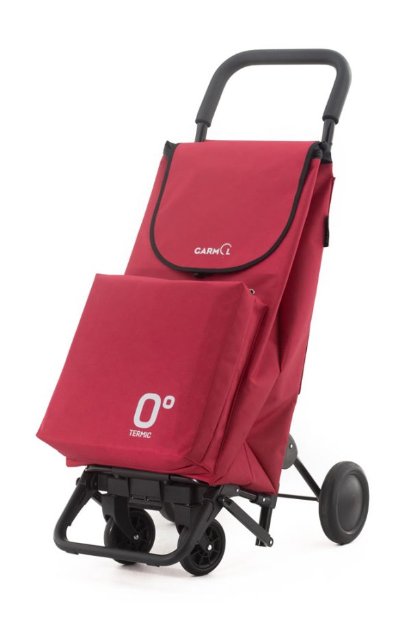 Carro de compra GARMOL de 4 ruedas, color rojo. Modelo STRONG TRAVEL TERMIC.