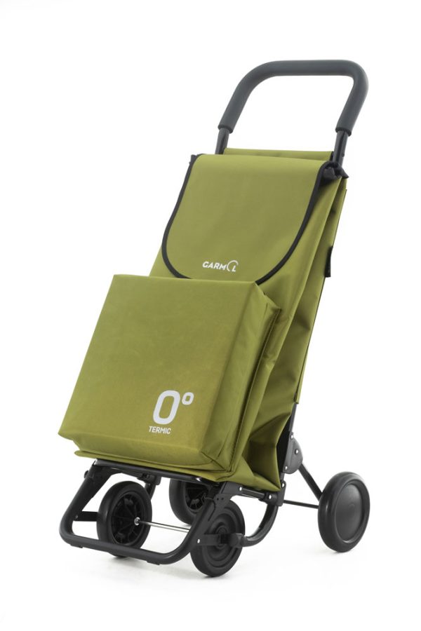 Carro de compra GARMOL de 4 ruedas color verde. Modelo STRON TRAVEL TERMIC.