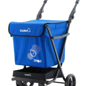 Carro de compra GARMOL de 4 ruedas, color azul. Modelo JUMBO TRAVEL.