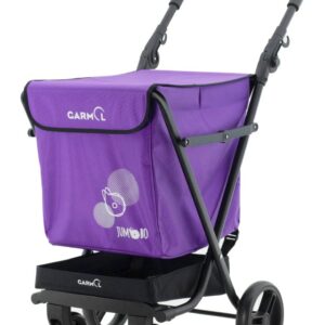 Carro de compra GARMOL de 4 ruedas, color violeta. Modelo JUMBO TRAVEL.