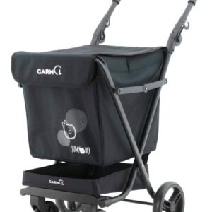 Carro de compra GARMOL de 4 ruedas, color negro. Modelo JUMBO TRAVEL.